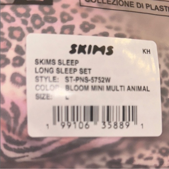 SKIMS NWT Pajama Set - Bloom Mini Animal Print - Picture 8 of 11